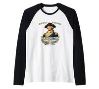 George Washington First in War Peace Founding Father Raglan Baseball Tee