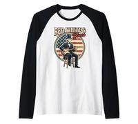George Washington Guitar Red White Blues USA Raglan Baseball Tee