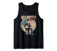 George Washington Guitar Red White Blues USA Tank Top