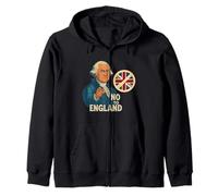George Washington No To England Funny July 4th Patriotic Zip Hoodie
