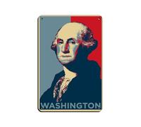 George Washington Original Retro Poster Metal Tin Sign Chic Art Retro Iron Painting Bar People Cave Cafe Family Garage Poster Wall Decoration 8x12inch(20x30cm)