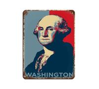George Washington Original Tin Sign Vintage Metal Pub Club Cafe Bar Home Wall Art Decoration Poster Retro 12x16inch(30x40cm)