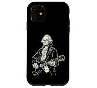 George Washington Playing an Electric Guitar Rock Musician Case for iPhone 11