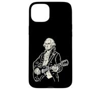 George Washington Playing an Electric Guitar Rock Musician Case for iPhone 15 Plus