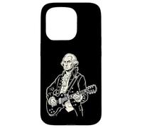 George Washington Playing an Electric Guitar Rock Musician Case for iPhone 15 Pro