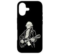 George Washington Playing an Electric Guitar Rock Musician Case for iPhone 17