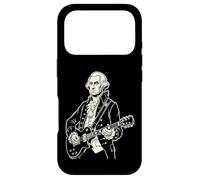 George Washington Playing an Electric Guitar Rock Musician Case for iPhone 17 Pro