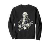 George Washington Playing an Electric Guitar Rock Musician Sweatshirt