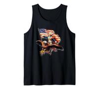 George Washington Riding A Bald Eagle Patriotic Woman Man Tank Top