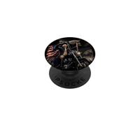 George Washington Riding a Motorcycle with Eagle Flag Design PopSockets Adhesive PopGrip