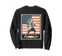 George Washington Rock Guitar American Flag Patriot Sweatshirt