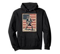 George Washington Rock Star American Flag Guitarist Pullover Hoodie
