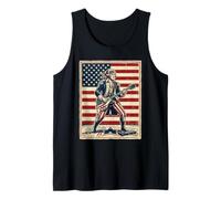 George Washington Rock Star American Flag Guitarist Tank Top