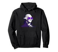 George Washington with Purple Sunglasses Pullover Hoodie