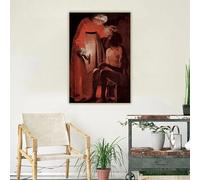 Georges de la Tour《Job and his wife》Canvas Prints Art Oil Painting Artwork Picture Poster Wall Decor Home Decoration(40x60cm)
