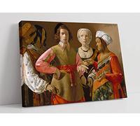 Georges De La Tour The Fortune Teller Canvas Wall Art Picture Print - 30 inch wide x 20 inch high (Frame Depth 30mm)