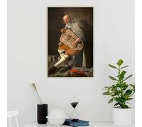 Georges de la Tour《The Old Man》Canvas Prints Art Oil Painting Artwork Picture Wall Decor Home Living Room Decoration(70x110cm)