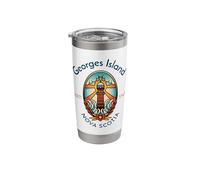 Georges Island Lighthouse Nova Scotia Stainless Steel Insulated Tumbler