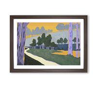 Georges Lacombe Landscape Framed Print | A2 Walnut Framed Wall Art | Ready to Hang | Modern Nature Picture | Living Room Bedroom Lounge Office