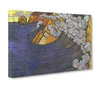 Georges Lacombe The Violet Wave Canvas Print | Gallery Wrapped 30mm Frame Wall Art | 24x16 inches | Ready to Hang | Modern Seascape Picture | Living Room Bedroom Lounge Office