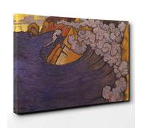 Georges Lacombe The Violet Wave Canvas Print | Gallery Wrapped 30mm Frame Wall Art | 30x20 inches | Ready to Hang | Modern Seascape Picture | Living Room Bedroom Lounge Office