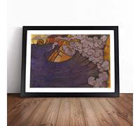 Georges Lacombe The Violet Wave | Framed Wall Art Print | Modern Home Decor Picture | Ready to Hang Artwork for Living Room, Bedroom, Kitchen or Office | Multiple Sizes