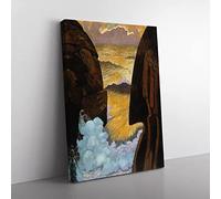 Georges Lacombe Vorhor The Green Wave Classic Painting Canvas Wall Art Print Ready to Hang, Framed Picture for Living Room Bedroom Home Office Décor, 76x50 cm (30x20 Inch)