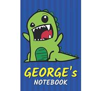 George's Notebook: T-Rex Dinosaur Personalized Journal For George