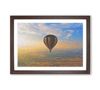 Georges-Pierre Seurat Hot Air Balloon Ride Framed Print | A2 Walnut Framed Wall Art | Ready to Hang | Modern Nature Picture | Living Room Bedroom Lounge Office