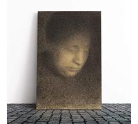 Georges-Pierre Seurat The Artists Mother Canvas Print | Gallery Wrapped 30mm Frame Wall Art | 30x20 inches | Ready to Hang | Modern People Picture | Living Room Bedroom Lounge Office