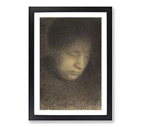 Georges-Pierre Seurat The Artists Mother Framed Print | A2 Oak Framed Wall Art | Ready to Hang | Modern Nature Picture | Living Room Bedroom Lounge Office