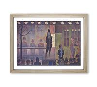 Georges Pierre Seurat The Performer at the Circus Classic Painting Framed Print | A2 Oak Framed Wall Art | Ready to Hang | Classic Historical Picture | Living Room Bedroom Lounge Office