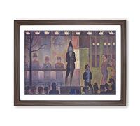 Georges Pierre Seurat The Performer at the Circus Classic Painting Framed Print | A3 Walnut Framed Wall Art | Ready to Hang | Classic Historical Picture | Living Room Bedroom Lounge Office