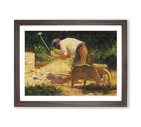 Georges Pierre Seurat The Storm Breaker Classic Painting Framed Print | A2 Walnut Framed Wall Art | Ready to Hang | Classic Landscape Picture | Living Room Bedroom Lounge Office