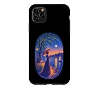 Georges Seurat Inspired Pointillist Moonlit Riverside Woman Case for iPhone 11 Pro Max