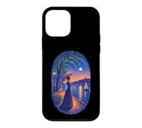 Georges Seurat Inspired Pointillist Moonlit Riverside Woman Case for iPhone 12 mini