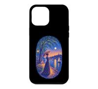 Georges Seurat Inspired Pointillist Moonlit Riverside Woman Case for iPhone 12 Pro Max