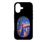 Georges Seurat Inspired Pointillist Moonlit Riverside Woman Case for iPhone 17