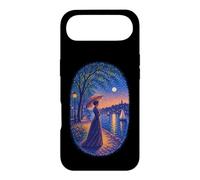 Georges Seurat Inspired Pointillist Moonlit Riverside Woman Case for iPhone Air