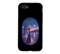 Georges Seurat Inspired Pointillist Moonlit Riverside Woman Case for iPhone SE (2020) / 7/8