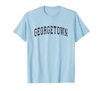Georgetown Delaware DE Vintage Sports Design Navy Design T-Shirt, Men, Baby Blue, Medium