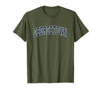 Georgetown Delaware DE Vintage Sports Design Navy Design T-Shirt, Men, Olive Green, Large