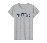 Georgetown Delaware DE Vintage Sports Design Navy Design T-Shirt, Women, Heather Grey, X-Small