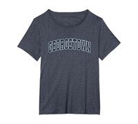 Georgetown Delaware DE Vintage Sports Design Navy Design T-Shirt, Women's Plus, Heather Blue, 5X