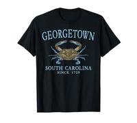Georgetown South Carolina Crab Town Since 1729 Cyan Art T-Shirt