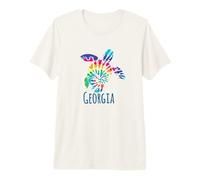 Georgia Beach Beaches Coastal Tie Dye Loggerhead Turtle Premium T-Shirt