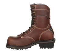Georgia Boot AMP LT Logger Composite Toe Waterproof Work Boot Brown