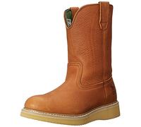 Georgia Boot Men's 10" Wedge Wellington Work Boot, Barracuda Gold, 10.5 EE - Wide