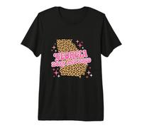 Georgia Born and Bred Leopard Print Premium T-Shirt