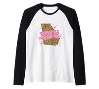 Georgia Born and Bred Leopard Print Raglan Baseball Tee